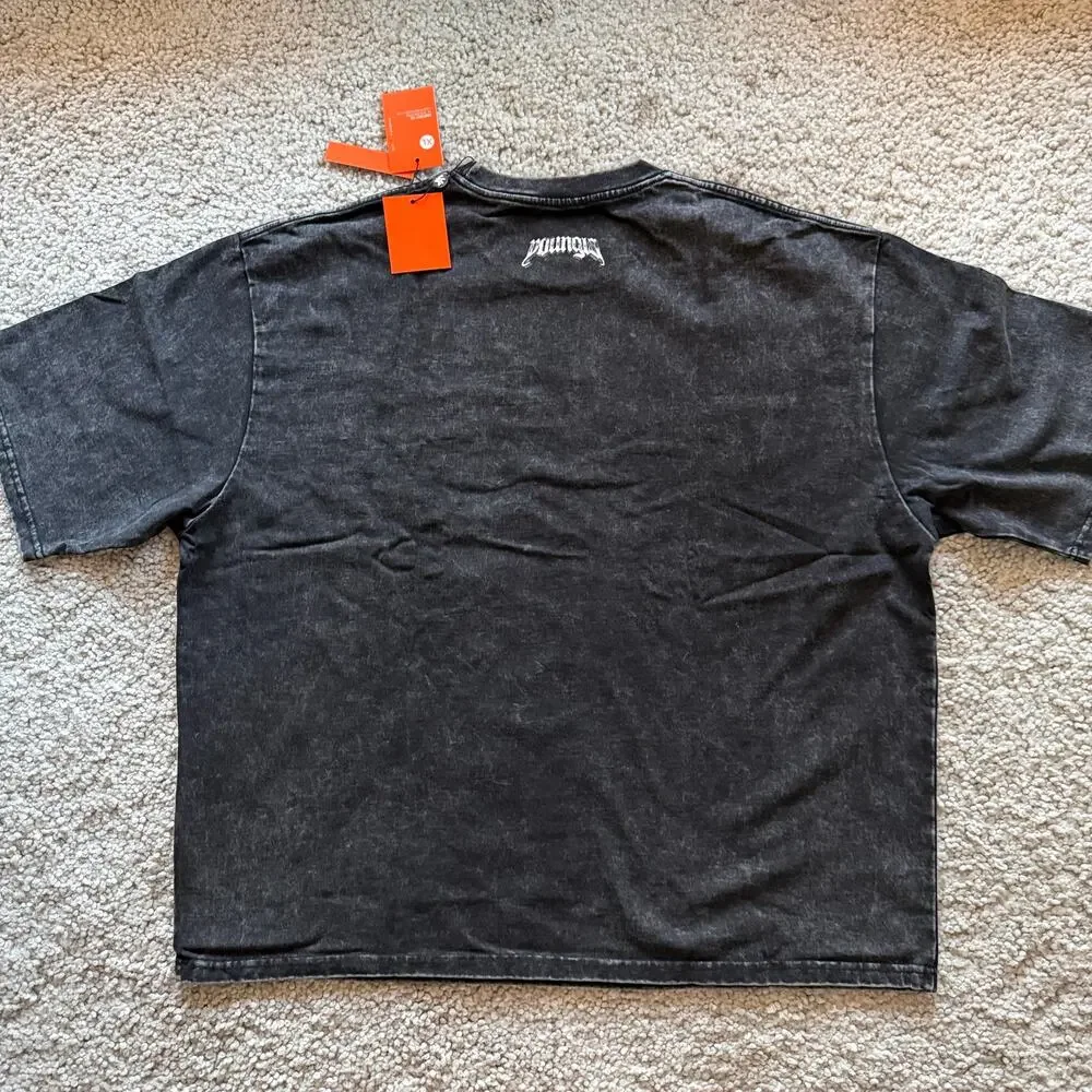 Men's YoungLA 4071 Guardian of Chaos Gods and Heroes T, NWT, XL, BlackWash - Picture 2 of 8